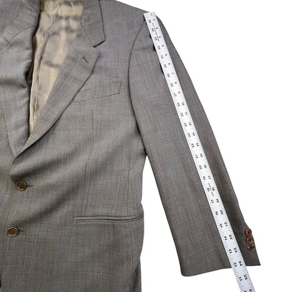 Ermenegildo Zegna Soft Blazer Men 46R Wool 2 Button Tweed Sport Coat Jacket - Picture 14 of 15